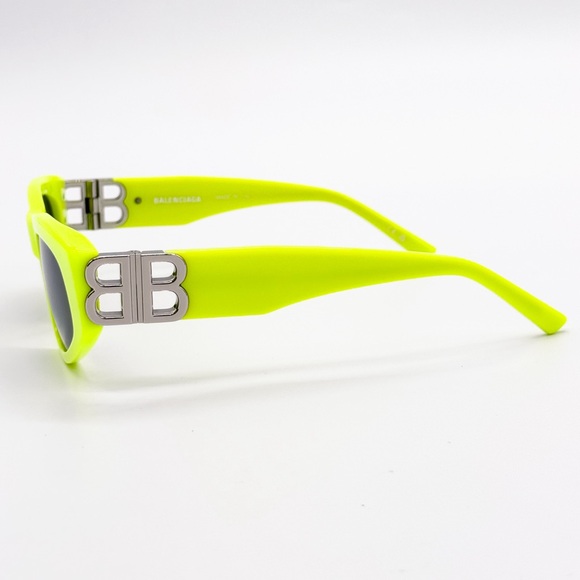 NEW BALENCIAGA BB0095S 007 GEOMETRIC YELLOW GREY WOMEN SUNGLASSES BALENCIAGA - Picture 8 of 13